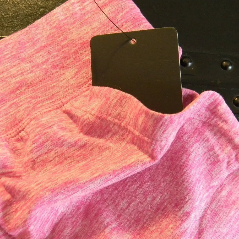 90 Degree by Reflex Pink Spacedye Lounge Shorts Drawstring Pockets Stretch NWT